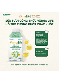 Thùng Thực phẩm bổ sung Värna Life sữa tươi công thức (Xanh) (12 Hộp x 200ml)
