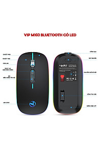Chuột không dây Bluetooth HXSJ M103 wireless tự sạc pin siêu mỏng không gây tiếng ồn cho laptop MCBook PC Tablet PAD-Hàng Chính Hãng