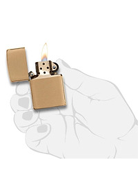 Bật Lửa Zippo Armor Brushed Brass 168