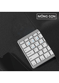 Bàn phím không dây mini W201S - đa kết nối bluetooth 5.0 + 3.0 + Usb wireless 2.4G cho máy tính laptop smartphone hàng nhập khẩu