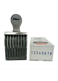 Dấu số xoay tay, chấm mực Shiny N-58 (8 Số, Chữ cao: 3mm) - Hàng nhập khẩu