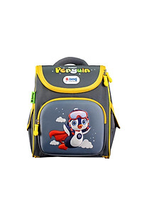 Balo chống gù B.bag Genius Box F2 Penguin màu Xám dành cho bé học sinh tiểu học từ 6 đến 11 tuổi B-12-105