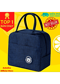 Túi đựng cơm giữ nhiệt dododios đựng hộp cơm văn phòng size lớn đơn sắc khóa kéo, tay xách tiện dụng, Túi Giữ Nhiệt Đựng Hộp Cơm 2 Ngăn – Chọn Màu Túi Giữ Nhiệt Đựng Cặp Lồng Cơm– Nhiều Màu – Chống Thấm Nước Chính Hãng dododios