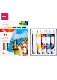 Màu bột Gouache Deli dạng tuýp 12ml Deli - 5/12/24 màu - 1 hộp - EC11 .