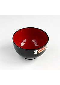 Combo 02 Bát nhựa Nakaya màu đen lòng đỏ - Nội địa Nhật Bản