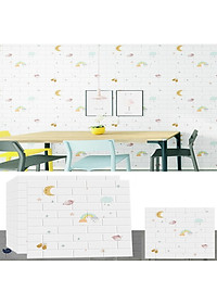 Bộ 15 Tấm Xốp Dán Tường Hoạt Hình Dễ Thương, Kích Thước 70cm x 77cm