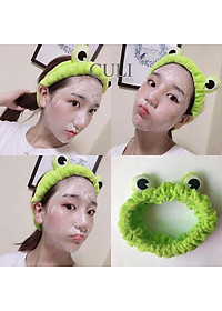 Băng đô cài tóc, Bờm cài tóc ếch xanh, dùng cài tóc tẩy trang, rửa mặt siêu đáng yêu