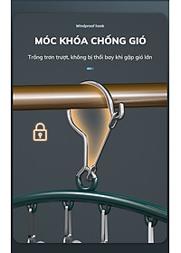 Móc Treo Đồ Lót Khăn Tất 10 Kẹp Inox, Móc Kẹp Phơi Quần Ao Đa Năng Tiết Kiệm Diện Tích, Chất Liệu Không Gỉ - HÀNG CHÍNH HÃNG MINIIN