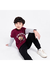 Bộ bé trai thu đông BIGFOX - MISS MEOW size đại, bộ dài tay cho bé hình in khủng long cỡ trẻ em 3-11 tuổi 11 - 37 kg