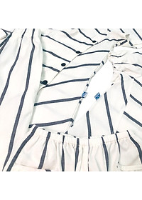 Bộ quần áo lửng cho mẹ họa tiết Sọc xám linen cotton - AICDMESQPMZ0 - AIN Closet