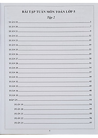 Combo Sách - Bài tập tuần Toán 5 tập 1 + 2