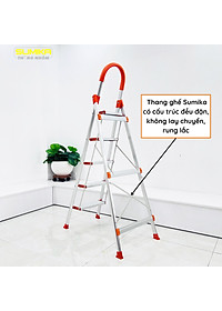 Thang nhôm ghế gia đình 4 bậc SUMIKA SK304 - Chiều cao 1.0m, tải trọng 150kg