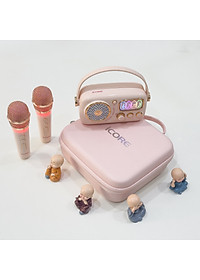 Bộ Loa Karaoke Mini Cổ Điển Bluetooth iCore VSM99 Kèm 02 Micro - Hàng chính hãng 