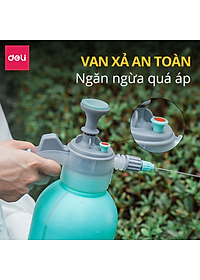 Bình Xịt Tưới Cây Deli 2 Lít, 2 Vòi Dài / Ngắn Tiện Dụng, Phun Sương Tưới Cây Cảnh, Làm Vườn, Chất Liệu An Toàn DL581020