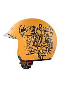 Mũ Bảo Hiểm 3/4 M139 - Cam Tem