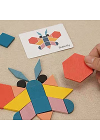 Đồ Chơi Xếp Hình Tangram Bằng Gỗ 180 Chi Tiết  Nhiều Màu Sắc Xếp Được Hàng Nghìn Hình Khác Nhau Cho Bé Tư Duy Sáng Tạo