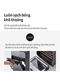 Lò nướng chân không kết hợp chức năng hấp Lock&Lock EJF693GRY Steam Air Fryer Oven (12.5 Lít) - Hàng chính hãng