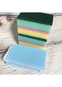 Combo 02 set bọt biển rửa ly/cốc thủy tinh, sành sứ Kokubo hàng nội địa Nhật Bản