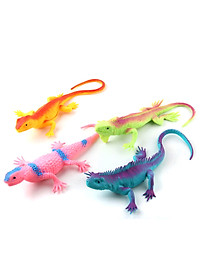Hộp đồ chơi Tắc Kè Hoa giả Safari hoang dã 16 chi tiết (15~22 cm) mô hình trang trí có còi cao su dẻo dùng để troll bạn