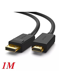 Ugreen UG10238DP101TK 1M Màu Đen Cáp chuyển đổi Displayport sang HDMI thuần đồng - HÀNG CHÍNH HÃNG