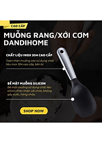 Muỗng rang silicon DandiHome cao cấp chịu nhiệt cực tốt dùng để nấu ăn