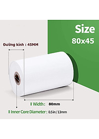Set 50 cuộn giấy in nhiệt K80 ∅45 (OJI - JAPAN) Hàng nhập khẩu