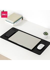 Bàn Di Chuột - Miếng Lót Chuột Hai Mặt Da PU Chống Nước Deli - Kiêm Deskpad Thảm Da, Trải Bàn Làm Việc - Nhiều Kích Cỡ Màu Sắc - Hàng Chính Hãng - VS782 VS783