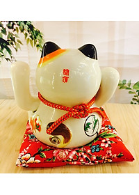 Mèo thần tài vẫy tay may mắn vượng nạp phúc chiêu tài size 16cm