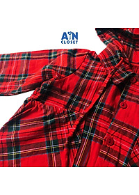 Áo khoác có nón unisex họa tiết Caro đỏ cotton - AICDBTHPJGRH - AIN Closet