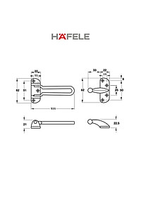 Chốt Cửa An Toàn DIY Hafele - 489.15.018 (Hàng chính hãng)