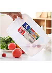 Combo 04 hộp nhựa cao cấp bảo quản thực phẩm Nakaya hình chữ nhật (Full size) - Nội địa Nhật Bản