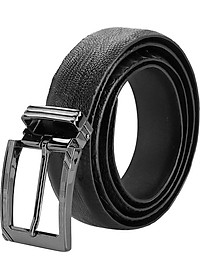 Thắt Lưng Nam Da Đà Điểu Đầu Kim Huy Hoàng HT4405 - Đen