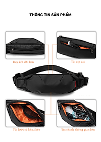 Túi Đeo Ngực Nam Thời Trang Teement, Chống Thấm Nước, Chống Xước, Chất Liệu Vải Oxford Cao Cấp, Thích Hợp Đi Chơi, Du Lịch - Hàng Chính Hãng