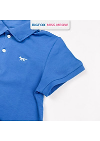 Áo polo bé trai Bigfox Miss Meow mùa hè chất cá sấu, áo có cổ đồng phục đi học size đại 7-15 tuổi 50kg