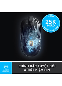 Chuột game không dây Lightspeed RGB Logitech G903 - Cảm biến Hero 25k, pin sạc 140h+, thiết kế thuận cả 2 tay, pin 180h, PC/Mac - Hàng chính hãng