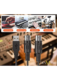 Dây Cáp Midi USB-A DOREMiDi MTU10 Cable Cao Cấp Cho Đàn Piano, Organ, Keyboard MTU-10 Hàng Chính Hãng - Kèm Móng Gẩy DreamMaker