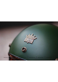 Nón bảo hiểm 3/4 ROYAL M20C xanh lính nhám