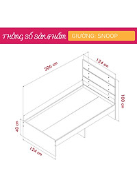 Giường đơn cho bé kiểu dáng nhỏ gọn SMLIFE Snoop