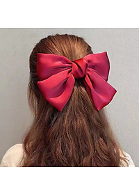 Kẹp tóc nơ lớn Hàn Quốc , cặp tóc nơ sau dễ thương KT13 chất liệu lụa mềm mại