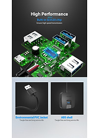 Bộ chia 4 cổng USB 3.0 Vention CHBBD - Hàng Chính Hãng