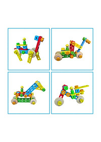 Đồ chơi gỗ Bộ lắp ráp sáng tạo | Winwintoys 64302 | Phát triển trí tưởng tượng và sáng tạo | Đạt tiêu chuẩn CE và TCVN