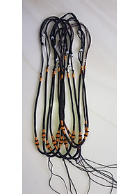 Sợi Dây Đeo cổ mới ĐEN Kiểu dạng rút đẹp Size 3mm x dài trồng cổ Anh Chị tự chỉnh theo ý 23cm - 30cm Phối với mặt Phật, mặt dây chuyền nam nữ đeo được hết rẻ đẹp ạ