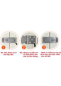 Chốt Khóa Thẳng Inox 304 KUNBE, Bản Lề Cửa Có PAT Khóa Nhiều Kích Thước 3inch/4inch/5inch