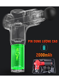 Súng (Máy) Massage Cầm Tay Nikio NK-170B - 6 Đầu Matxa, 5 Chế Độ, 6 Tốc Độ Mát Xa, Pin Sạc Không Dây 2000mAh - Hỗ Trợ Giảm Đau Nhức Và Giãn Cơ Toàn Thân, Công Nghệ Bộ Gõ Thế Hệ Mới
