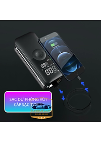 Máy Bơm Lốp Mini Cầm Tay CARSUN C3106 – Pin 4000mAh, Bơm Không Dây, Công Suất 40W, Tích Hợp Đèn LED & Sạc Dự Phòng