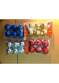 Quả châu treo cây thông noel - Châu bóng đẹp lung linh, có nhiều size để lựa chọn