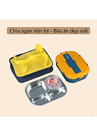 Hộp cơm giữ nhiệt Văn Phòng JIDOSA JD3850 đựng thức ăn 4 ngăn kèm bát đựng canh chống tràn