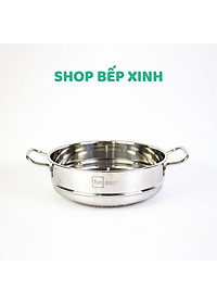 Bộ nồi chảo xửng hấp 3 Đáy Inox 430 cao cấp Fivestar Standard bếp từ nắp kính , tặng 1 vá canh