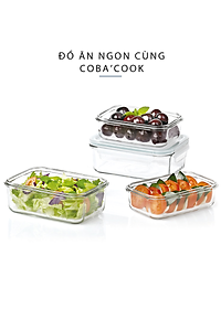 Bộ 6 hộp thủy tinh hình tròn và chữ nhật 370 ml+ 400 ml-CCR4L36