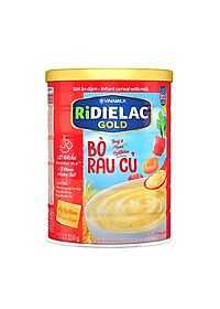 BỘT ĂN DẶM RIDIELAC GOLD BÒ RAU CỦ - HỘP THIẾC 350G